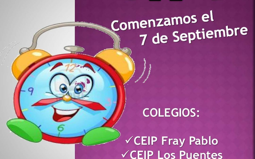 COMIENZO AULA MATINAL – 7 DE SEPTIEMBRE