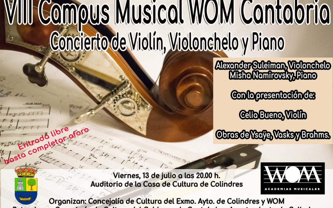 VIII CAMPUS MUSICAL WOM CANTABRIA – VIERNES 13 DE JULIO DE 2018