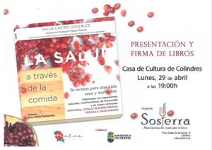 PRESENTACIÓN DEL LIBRO "LA SALUD A TRAVÉS DE LA COMIDA" @ Sala de exposiciones, Casa de Cultura Colindres