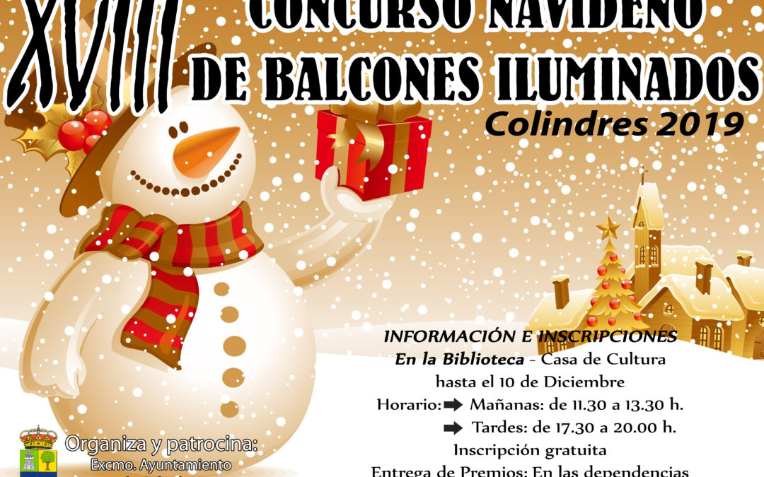 XVIII CONCURSO NAVIDEÑO DE BALCONES ILUMINADOS 2019