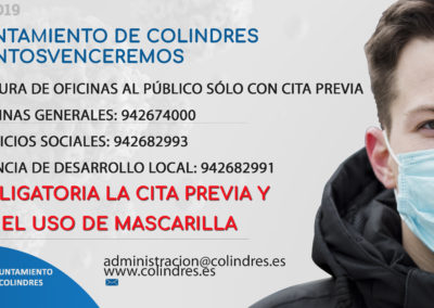 APERTURA AL PÚBLICO CON CITA PREVIA DE DEPENDENCIAS MUNICIPALES