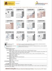 Calendario plazos términos