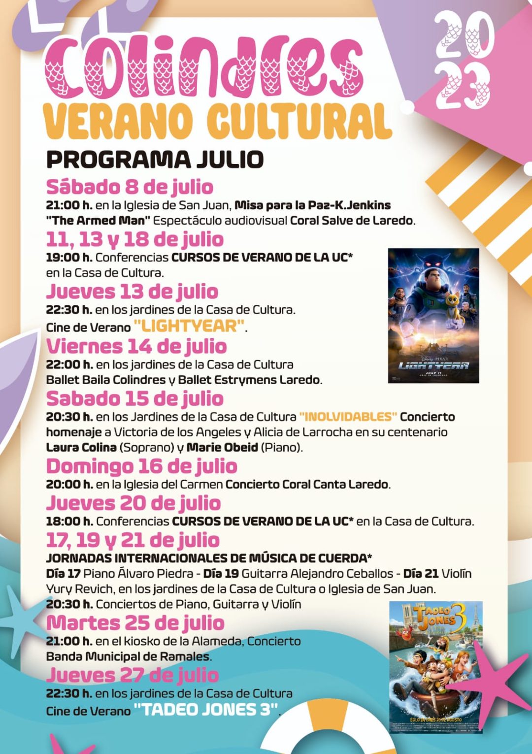 El Ayuntamiento de Colindres desarrolla un ambicioso programa cultural para este verano.