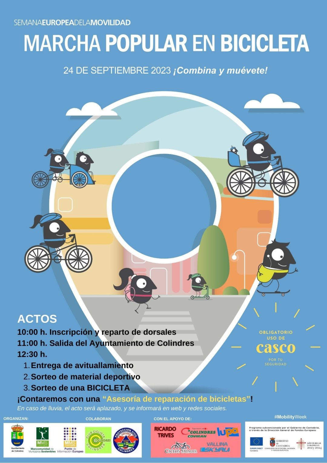 Colindres celebrará la “Marcha popular en la bicicleta” el domingo 24 de septiembre.