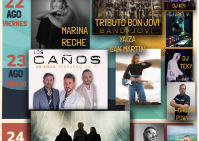 LOS CAÑOS, COTI, MEDINA AZAHARA Y MARINA RECHE ACTUARÁN ESTE VERANO EN COLINDRES