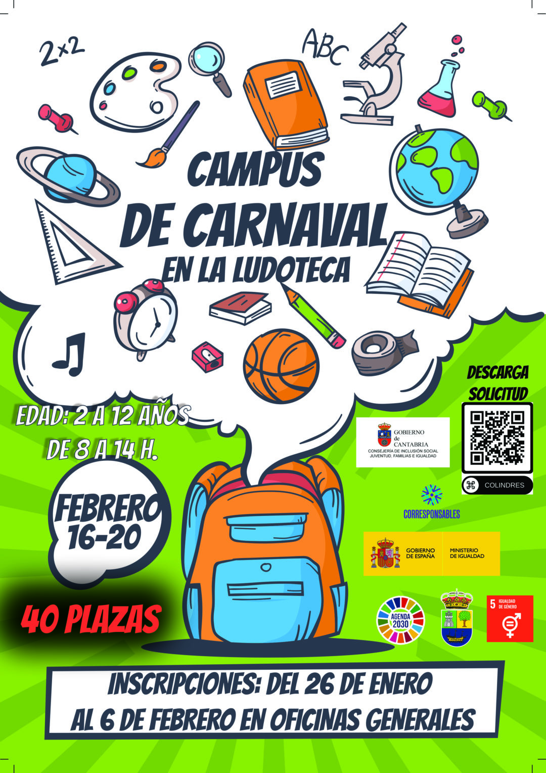 COLINDRES PONE EN MARCHA UN CAMPUS DE CONCILIACIÓN EN LA SEMANA NO LECTIVA DE CARNAVAL