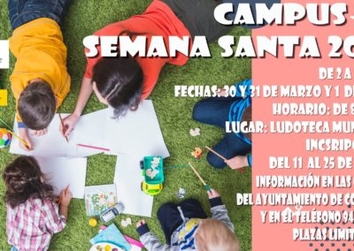 COLINDRES ORGANIZA UN CAMPUS INFANTIL EN SEMANA SANTA