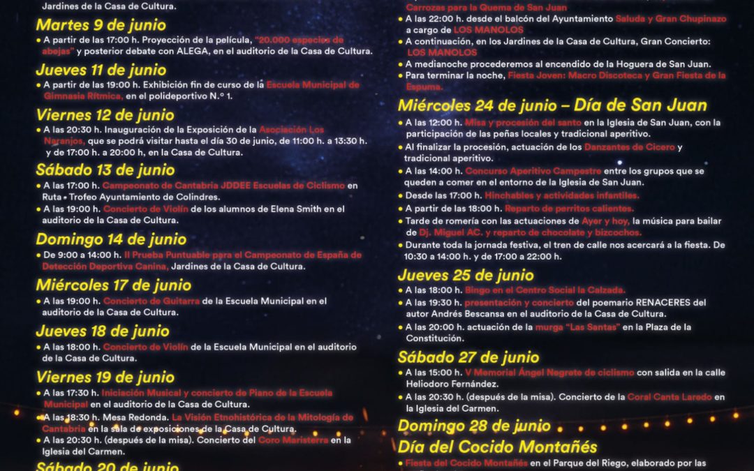 COLINDRES CELEBRA SAN JUAN CON “LOS MANOLOS” Y MANTIENE VIVA LA TRADICIÓN CON EL DÍA DEL COCIDO