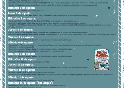 COLINDRES PRESENTA SU PROGRAMACIÓN DE AGOSTO CON UNA AMPLIA OFERTA DE ACTIVIDADES CULTURALES, DEPORTIVAS Y DE OCIO