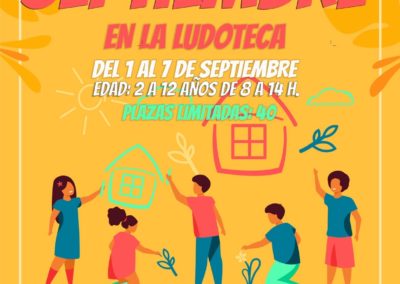 ABIERTO EL PLAZO PARA PARTICIPAR EN EL CAMPUS DE SEPTIEMBRE EN LA LUDOTECA MUNICIPAL