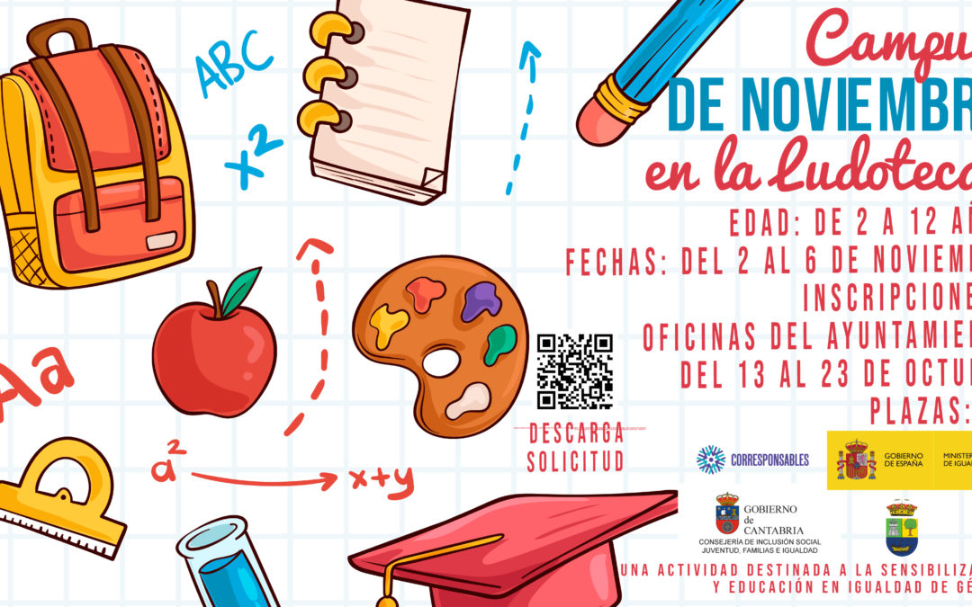 El Ayuntamiento de Colindres organiza un Campus de Noviembre en la Ludoteca para facilitar la conciliación familiar