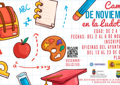 El Ayuntamiento de Colindres organiza un Campus de Noviembre en la Ludoteca para facilitar la conciliación familiar